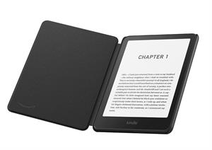 eBookReader Amazon Premium læder cover Kindle Paperwhite 2024 walnut åbent